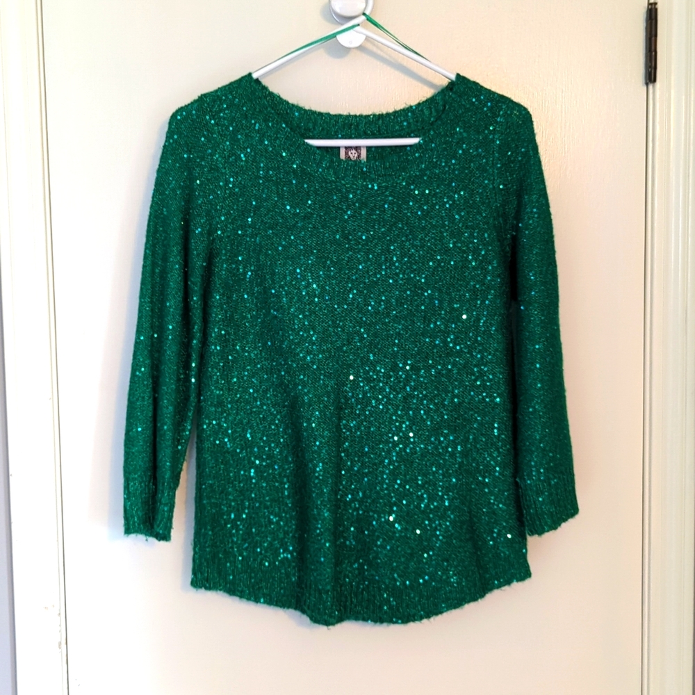 Green Sequined Sweater